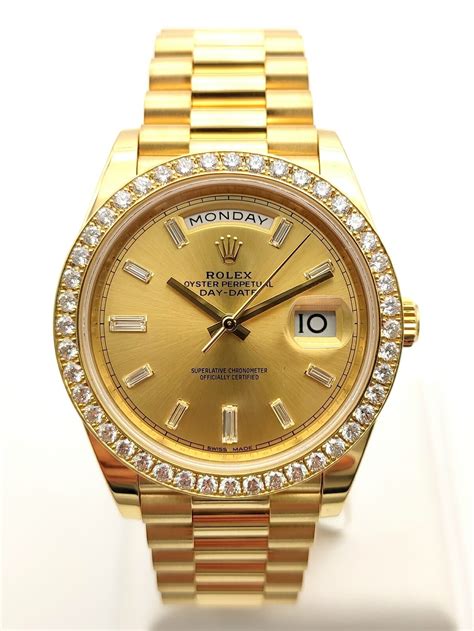 rolex 18 carat gold watch|Rolex day date 40 yellow gold.